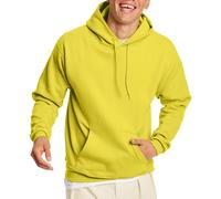 Hanes Mens Pullover EcoSmart Hooded Sweatshirt yellow Large