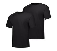 Hanes Men's Short Sleeve Beefy-T (Pack of 2), Black, X-Large