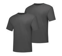 Hanes Men's Short Sleeve Beefy-t (Pack of 2), Charcoal Heather, L