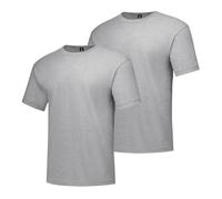 Hanes Men's Short Sleeve Beefy-T (Pack of 2), Light Steel, Medium