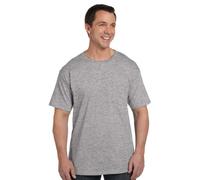 Hanes Men's Short Sleeve Beefy-T with Pocket, Light Steel, X-Large