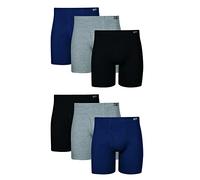 Hanes Men's Tagless Boxer Briefs, 6 Pack, Black/Concrete Heather, Large