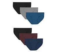 Hanes Men's Tagless Comfort Flex Fit Dyed Bikini, 6 Pack, Assorted, Small