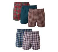 Hanes Men's Taglessreg Tartan Boxers with Comfort Flexreg Waistband 5-Pack