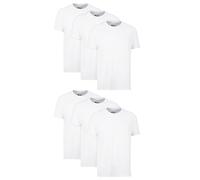 Hanes Mens White Crew Neck 6-Pack (2135P6) -White -M -6PK