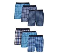 Hanes Men's Woven Boxers, 6 Pack, Tartan Plaid, Small