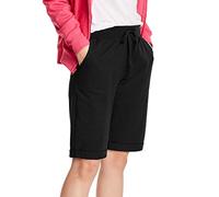 Hanes Mujer Terry Bermuda franc¨¦s corto, negro, medio