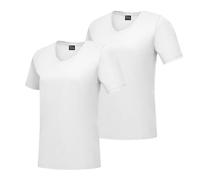 Hanes t V-Neck T-Shirt, Cotton Short Sleeve tee for Women, 1 Or 2 Pack Camiseta, Blanco, M (Pack de 2) para Mujer