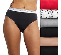 Hanes Originals Hi-Leg Panties, Breathable Stretch Cotton Underwear, Assorted, 6-Pack Ropa Interior, Basic Color Mix, L (Pack de 6) Mujeres