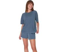 Hanes Originals - Conjunto de Camiseta y pantalón Corto para Mujer, como Pijama o para Estar en casa, Holgado, cómodo y Supersuave, XL