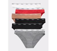 Hanes Bragas Hipster Originales para Mujer, Ropa Interior de algodón elástico Transpirable, Surtidos, Paquete de 6, Mezcla de Colores básicos., M