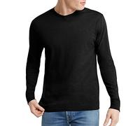Hanes Originals Men's Tri-Blend Long Sleeve T-Shirt Camiseta, Negro, L para Hombre