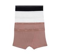 Hanes Originals Supersoft Boxer Briefs, 5-Pack, Viscose from Bamboo Underwear Ropa Interior, Earthen Tan/White/Black, L (Pack de 5) para Mujer