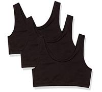 Hanes Pack, Cotton Scoopneck Bralette, Low-Impact Sports Bra, 3-Pack Sujetador, Black-3 Pack, XXXL 3 para Mujer