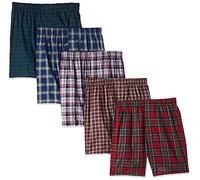 Hanes - Paquete de 5 Calzoncillos Tipo bóxer de Punto con Cintura expuesta teñida para Hombre con Cintura ComfortFlex, Surtido, Paquete de 5 Unidades, XL