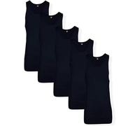 Hanes Paquete de 5 camisetas ComfortBlend para hombre con FreshIQ, negro, (5 Pack - Black), Medium