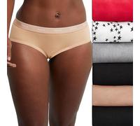 Hanes Paquete de Bragas Originales para Mujer, Ropa Interior el Stica de Algod n Transpirable, Paquete de 6, Mezcla de Colores b Sica, L