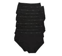 Hanes Paquete de Bragas para Mujer, Ropa Interior de algodón Que Absorbe la Humedad (los Colores Pueden Variar), Negro, Paquete de 10, 7