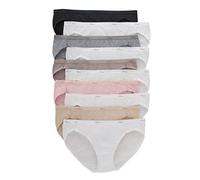 Hanes Paquete de Ropa Interior de Bikini para Mujer, Bragas de Bikini clásicas de algodón, Paquete de 10 (los Colores Pueden Variar), Mezcla sólida/Estampada, 6
