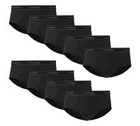 Hanes Paquete de Ropa Interior sin Etiqueta para Hombre, Tiro Medio Que Absorbe la Humedad, Negro, S