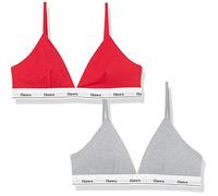 Hanes Paquete de sostén Deportivo Triangular para Mujer, Sujetador de algodón elástico Transpirable, Paquete de 2, XXL