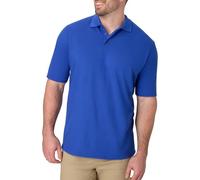 Hanes Pique Short Sleeve Shirt, Three-Button Midweight Polo for Men Camisa, Deep Royal, M para Hombre