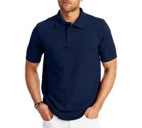 Hanes Polo de Manga Corta X-Temp W/FreshIQ, Azul Marino, X-Large