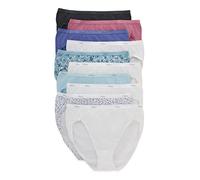 Hanes Ropa Interior de algodón de Corte Alto para Mujer, Paquete de 10, Bragas de Cintura Alta Surtidas (los Colores Pueden Variar), Mezcla sólida/Estampada, 10