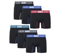 Hanes Ropa Interior Moves para niños, Calzoncillos Tipo bóxer antirozaduras para niños, Paquete de 6, Negro: Pierna Regular, Large