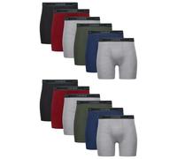 Hanes Ropa interior hombre Calzoncillos bóxer algodón absorben humedad 12 uds Colores lisos XX-Large