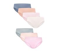 Hanes Ropa interior para niñas, paquete de 7, bragas hipster de microfibra Pure Comfort para niñas, varios colores, Azul/rosa/rubor/rosa, 8