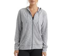 Hanes Sudadera con capucha de punto de algodón flameado texturizado, cremallera completa, Mujer S
