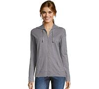 Hanes - Sudadera con Capucha de Punto de algodón Flameado Texturizado con Cremallera Completa, para Mujer, Large