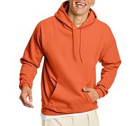 Hanes Sudadera con capucha del pa?o grueso y suave de Ecosmart del pullover de los hombres, naranja de la seguridad, grande