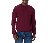 Hanes Sudadera definitiva para Hombre, Sudadera de Forro Polar Pesado, suéter de Cuello Redondo para Hombre, Granate, L