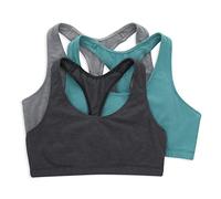 Hanes Sujetador para Mujer (Paquete de 3), Jaspeado concreto/Verde Isle/Gris Cielo Jaspeado, M