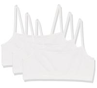 Hanes Cropped Bralette, Breathable Pullover Bra, Crop Top, Solid Or Assorted, 3-Pack Sujetador, Opaco, White 3 Pack, M (Pack de 3) para Mujer