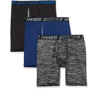 Hanes Total Support Pouch Men's Pack, Anti-Chafing, Moisture-Wicking Underwear with Cooling (Trunks Available), Long Leg Boxer Brief-Assorted, X-Large
