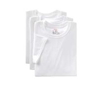 Hanes Ultimate Men's 3-Pack FreshIQ Crew Neck Tee (Large, White Cotton-Modal)