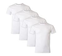 Hanes Ultimate Men's 4-Pack FreshIQ White Slim Fit Crew T-Shirt,White,Medium