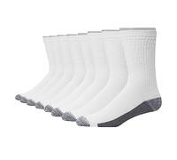 Hanes Ultimate Men's 8-Pack Ultra Cushion FreshIQ Odor Control with Wicking Crew Socks, White
