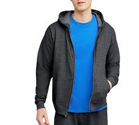 Hanes, Ecosmart Fleece Full Hoodie, Zip-up Hooded Sweatshirt for Men Sudadera con Capucha, Gris, XXL para Hombre