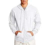 Hanes up, Ecosmart Fleece Full-Zip Hoodie for Men, Hooded Sweatshirt Sudadera con Capucha, Opaco, Jardín Blanco/Opulento, M para Hombre