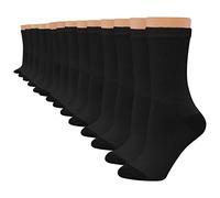Hanes Value, Crew Soft Moisture-Wicking Socks, Available in 10 and Packs Calcetines, Negro-Paquete de 14, 32-36 (Pack Mujer