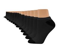 Hanes Value, No Show Soft Moisture-Wicking Socks, Available in 10 and 14-Packs Calcetines, Black-14pack, 37-42 (Pack Mujer
