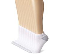 Hanes Women's Big-Tall 10 Pack Low Cut Extended Size Sock, White, 10-12 (Shoe