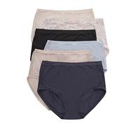 Hanes Women's Comfort Flex Fit Microfiber Brief Panty (Pack of 6), Assorted, Small