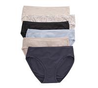 Hanes Womens Comfort Flex Fit Microfiber Panty (Pack of 6) Bikini Style Underwear, Assorted, XX-Large US