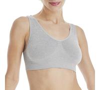 Hanes Womens ComfortFlex Fit Get Cozy Wirefree Bra (G196) -Light Gray -2XL
