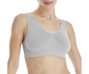 Hanes Womens ComfortFlex Fit Get Cozy Wirefree Bra (G196) -Light Gray -2XL